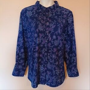 Floral Paisley-esque Button-down